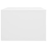 vidaXL Table de chevet murale Blanc 50x36x25 cm