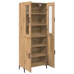 vidaXL Haut Armoire 2 Pièces chêne artisanal 69 5 x 34 x 180 cm