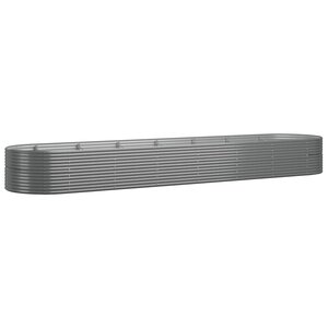 vidaXL Lit surélevé de jardin Acier enduit de poudre 584x140x68cm gris