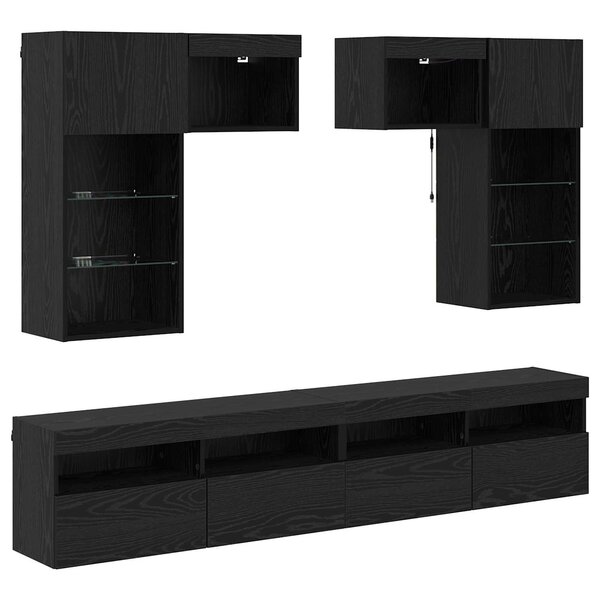 vidaXL Meubles TV muraux 6 Pièces Chêne artisanal 100 x 30 x 40 cm