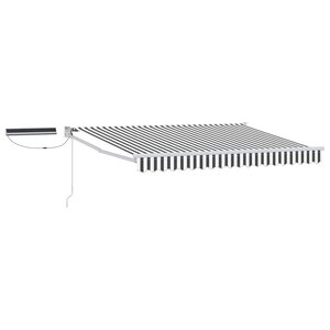 vidaXL Auvent rétractable électrique Anthracite et blanc 3 5 x 2 m