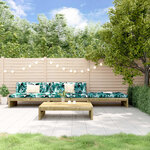 vidaXL Salon de jardin 4 Pièces avec coussins bois de pin imprégné