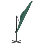 vidaXL Parasol cantilever à double toit Vert 300x300 cm