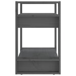 vidaXL Bibliothèque/Séparateur de pièce Gris 60x35x57 cm Pin massif