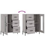 vidaXL Buffet sonoma gris 69 5x34x90 cm bois d'ingénierie