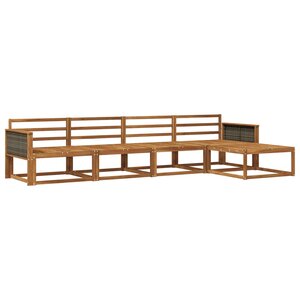 vidaXL Ensemble de canapés d'extérieur 5 Pièces Naturel