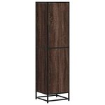 vidaXL Buffet haut chêne marron 35 5x35x139 cm bois d'ingénierie métal