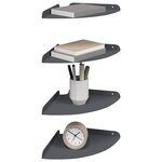 vidaXL Étagère flottante 4 Pièces Anthracite 24 x 24 x 2 3 cm