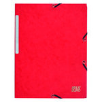 Chemise rouge à élastique format a4 - maxiburo - lot de 10