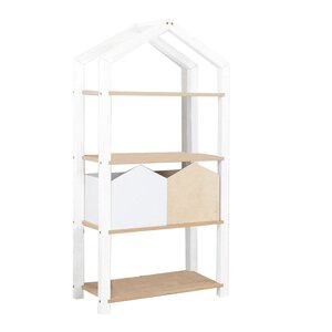 Etagère cabane TALLY - bois blanc et naturel