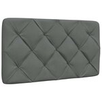 vidaXL Cadre de lit avec LED sans matelas gris foncé 80x200 cm tissu