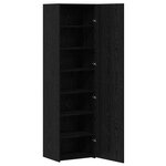 vidaXL Haut Armoire 2 Pièces Chêne noir 50 x 42 5 x 185 cm