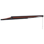 vidaXL Auvent rétractable orange et marron 4 5x3 m tissu et aluminium