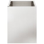 vidaXL Cache-pot de jardin Argenté 50 x 32 x 40 cm Acier inoxydable
