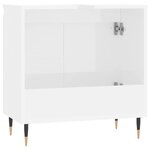vidaXL Armoire de bain blanc brillant 58x33x60 cm bois d'ingénierie