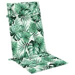 vidaXL Coussins de chaise à dossier haut lot de 2 modèle de feuille