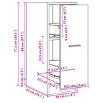 vidaXL Armoire apothicaire sonoma gris 30x41x77 5 cm bois d'ingénierie