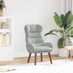 vidaXL Fauteuil relaxant Gris clair 69 x 74 x 93 cm Velours