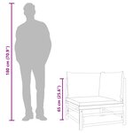 vidaXL Canapé d'angle de jardin avec coussins vert bambou