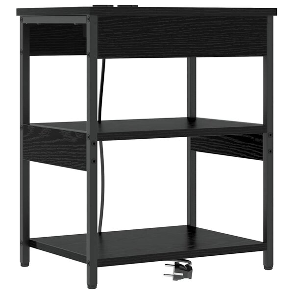vidaXL Cabinet de chevet Chêne noir 41 x 31 x 51 cm Bois d'ingénierie