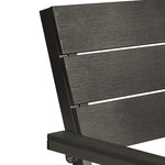 Tectake Banc de jardin Line - gris foncé