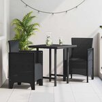 vidaXL Chaise de jardin 2 Pièces Anthracite 53 x 49 x 85 cm PP
