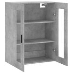 vidaXL Armoire murale gris béton 69 5x34x90 cm