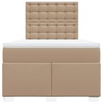 vidaXL Sommier à lattes de lit avec matelas Cappuccino 120x200 cm