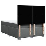 vidaXL Sommier à lattes de lit avec matelas Gris foncé 160x200cm Tissu
