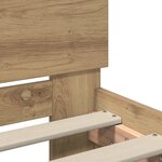 vidaXL Cadre de lit Chêne artisanal 75 x 190 cm Bois d'ingénierie