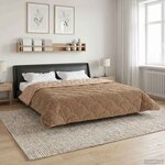 vidaXL Duvet d'hiver Taupe 200 x 240 cm Microfibre et polaire Teddy