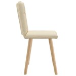 vidaXL Chaises à manger lot de 2 crème tissu