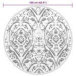 vidaXL Tapis d'extérieur ARAKIL orange et blanc Ø160 cm PP