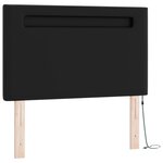 vidaXL Lit à ressorts avec matelas Noir 100 x 200 cm Simili cuir