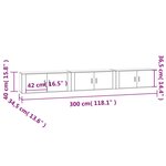 vidaXL Meubles TV muraux 3 Pièces gris béton 100x34 5x40 cm
