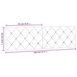 vidaXL Coussin de tête de lit rose 180 cm velours