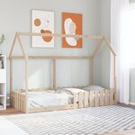 vidaXL Cadre de lit d'enfants forme de maison sans matelas pin massif