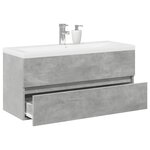 vidaXL Ensemble de meubles de salle de bain 2 Pièces gris béton