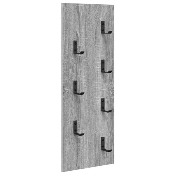 vidaXL Porte-manteau mural Montage mural Sonoma gris 30 x 1.5 x 80 cm
