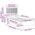 vidaXL Cadre de lit avec rangement et tête de lit Chêne Sonoma