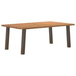 vidaXL Table à manger marron clair bois de chêne massif rectangulaire