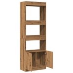 vidaXL Buffet haut 63x33x180 cm chêne artisanal bois d'ingénierie