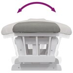 vidaXL Chaise berçante avec repose-pied Gris clair Tissu