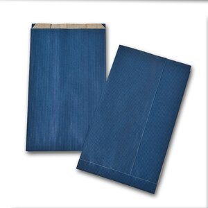 Boîte de 250 pochettes cadeau à soufflet bleues 240x410  60 g/m² gpv
