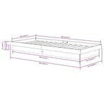 vidaXL Cadre de lit sans matelas blanc bois massif