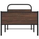 vidaXL Cadre de lit sans matelas 100x200 cm chêne marron