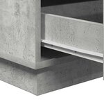 vidaXL Cabinet de Chevet avec Éclairage LED Gris Béton 39x34 5x65 cm Bois d'ingénierie