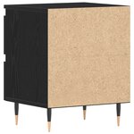 Table de chevet vidaXL en chêne noir 40x35x50 cm en bois d'ingénierie