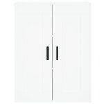 vidaXL Buffet haut Blanc 69 5x34x180 cm Bois d'ingénierie