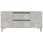 vidaXL Meuble TV Gris béton 102x44 5x50 cm Bois d'ingénierie